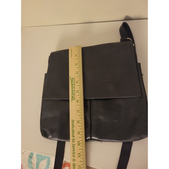 Vera Pelle Grey Leather Crossbody Bag - Picture 8 of 10